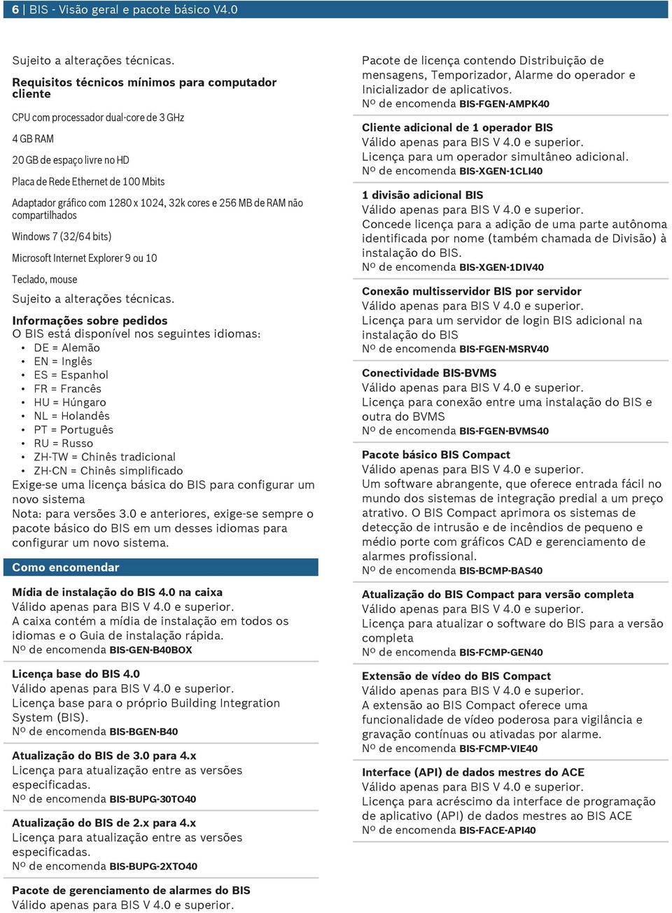 cores e 256 MB de RAM não compartilhados Windows 7 (32/64 bits) Microsoft Internet Explorer 9 o 10 Teclado, mose Sjeito a alterações técnicas.