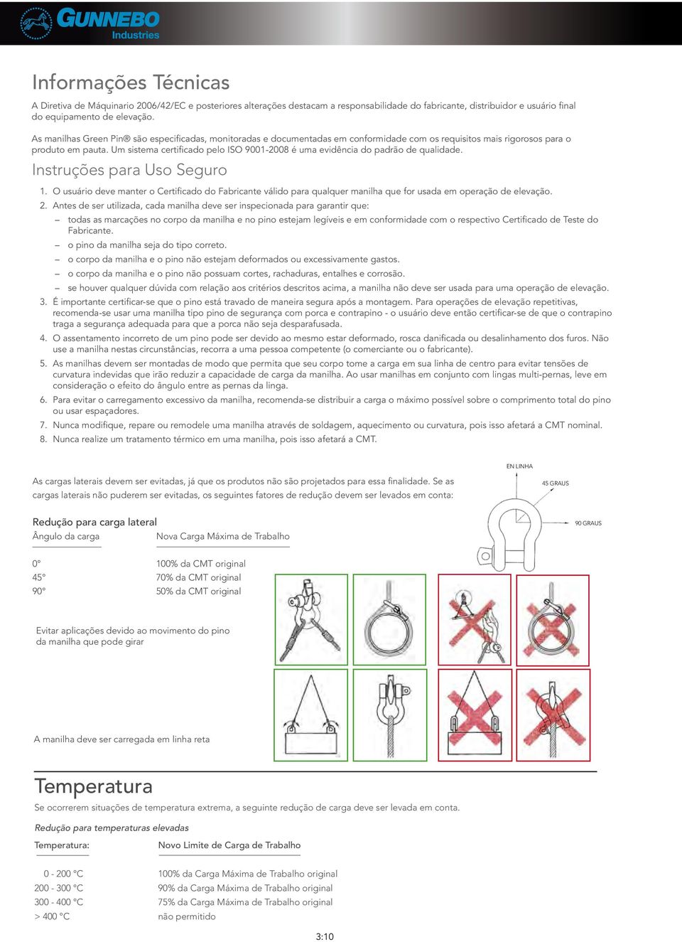 Um sistema certificado pelo ISO 9001-2008 é uma evidência do padrão de qualidade. Instruções para Uso Seguro 1.