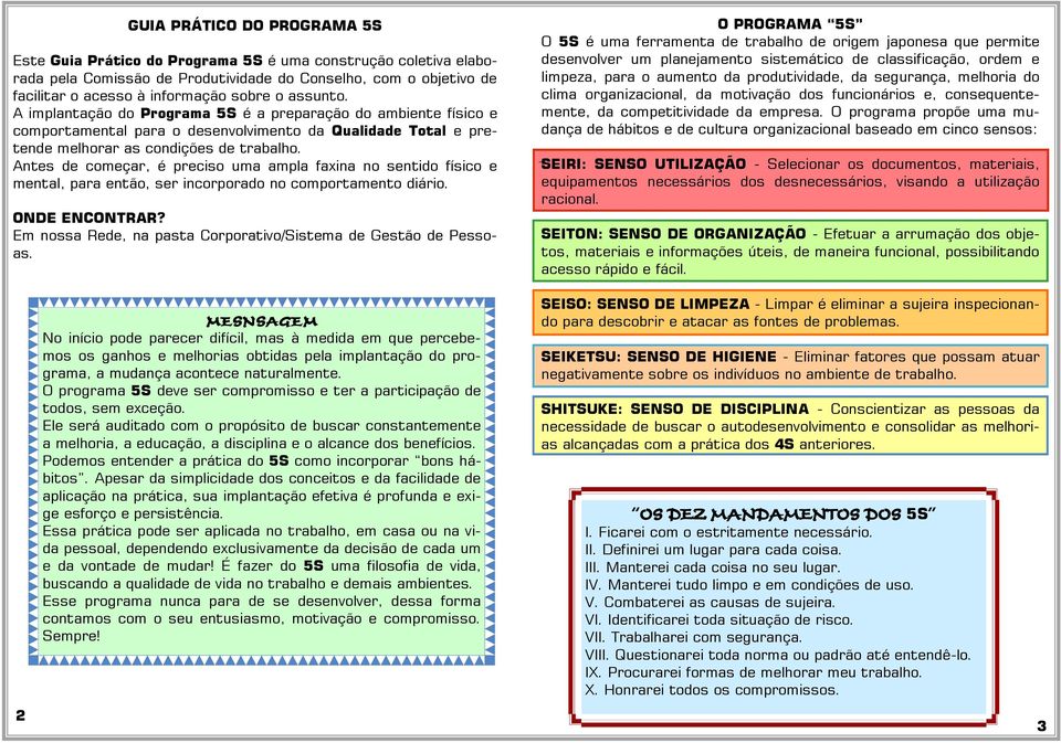 Antes de começar, é preciso uma ampla faxina no sentido físico e mental, para então, ser incorporado no comportamento diário. ONDE ENCONTRAR?