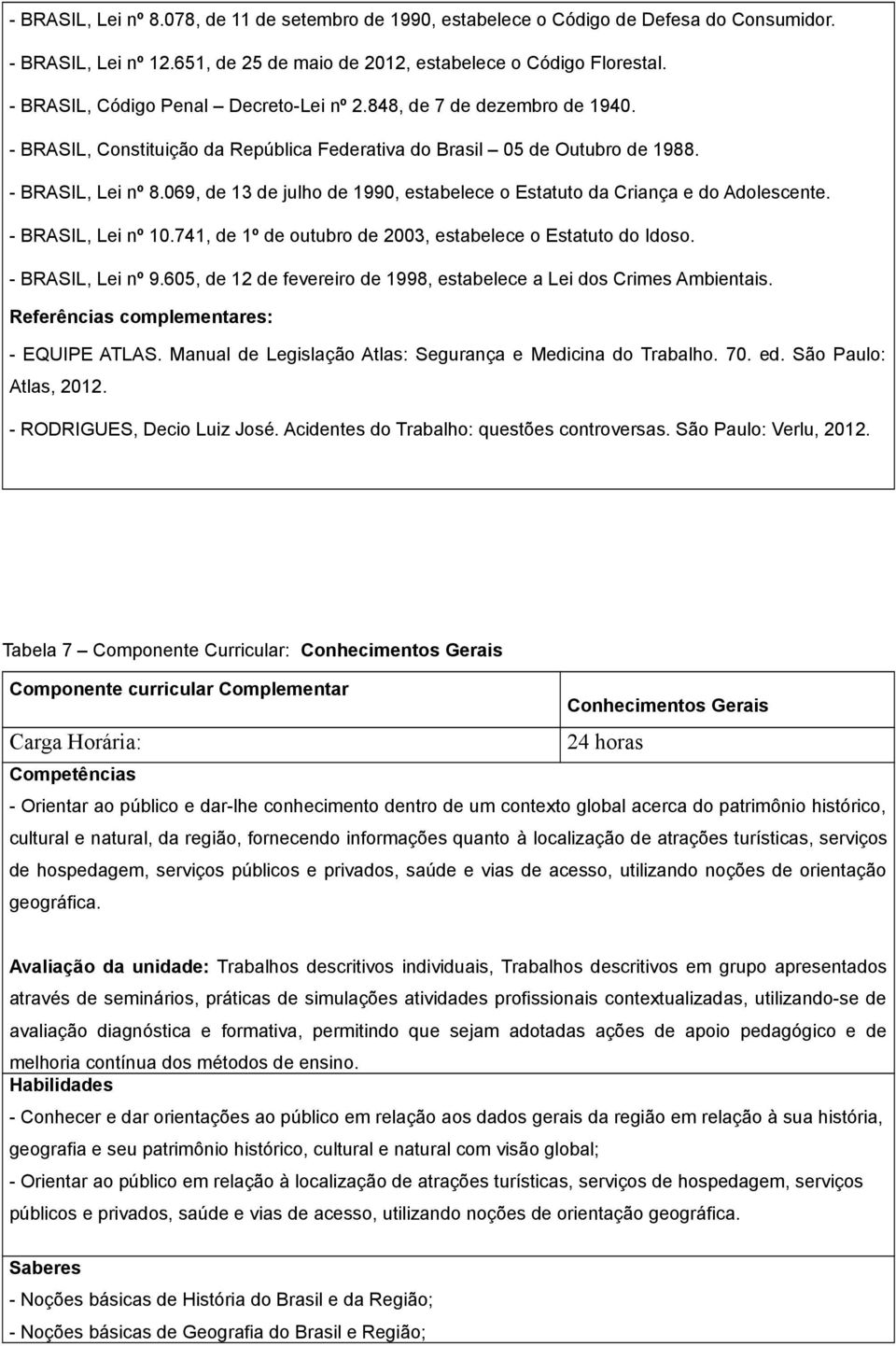 069, de 13 de julho de 1990, estabelece o Estatuto da Criança e do Adolescente. - BRASIL, Lei nº 10.741, de 1º de outubro de 2003, estabelece o Estatuto do Idoso. - BRASIL, Lei nº 9.