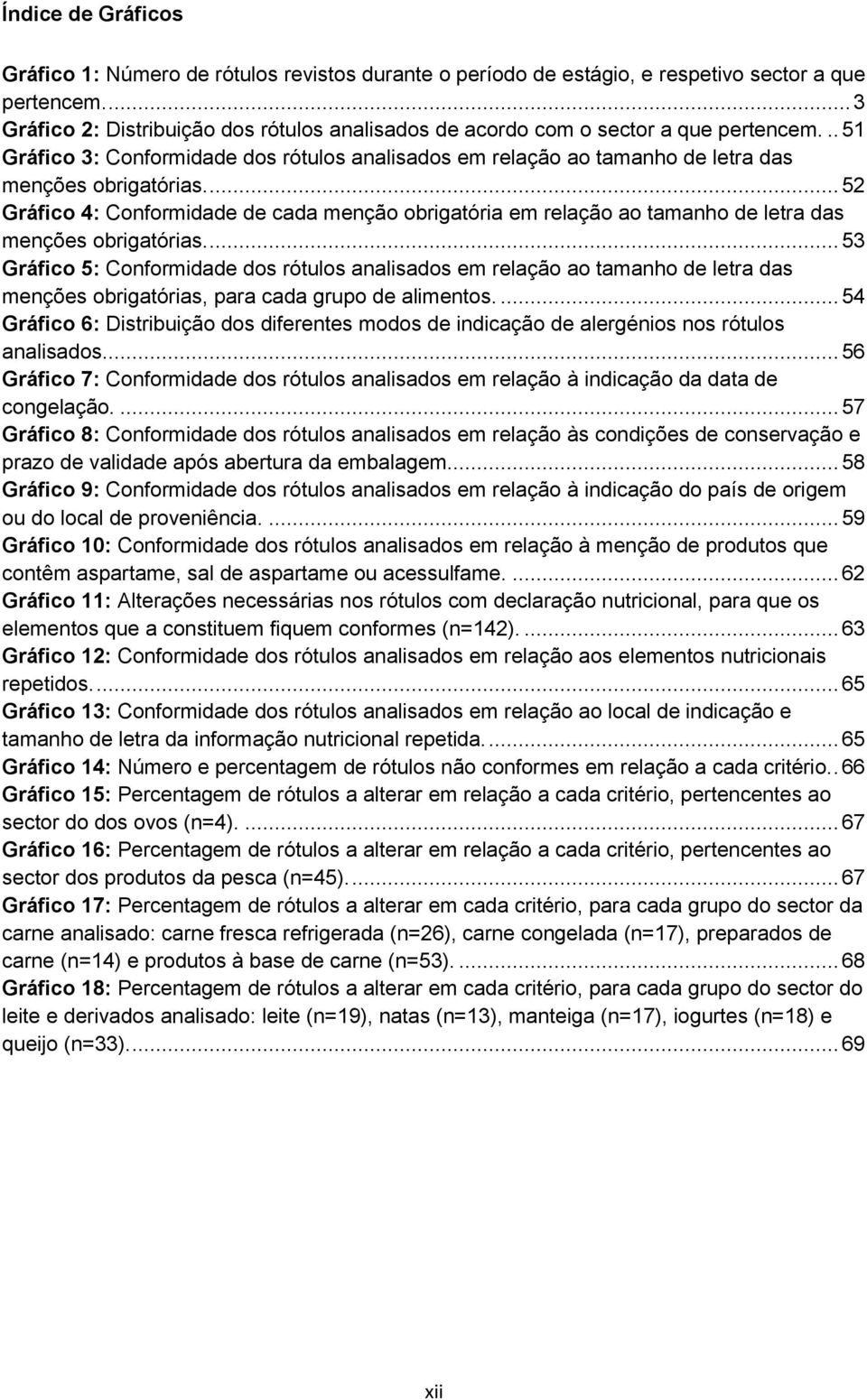 ... 52 Gráfico 4: Conformidade de cada menção obrigatória em relação ao tamanho de letra das menções obrigatórias.