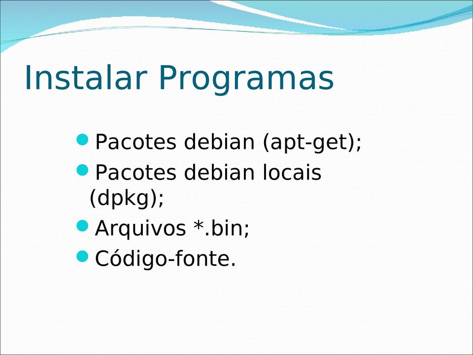 Pacotes debian locais