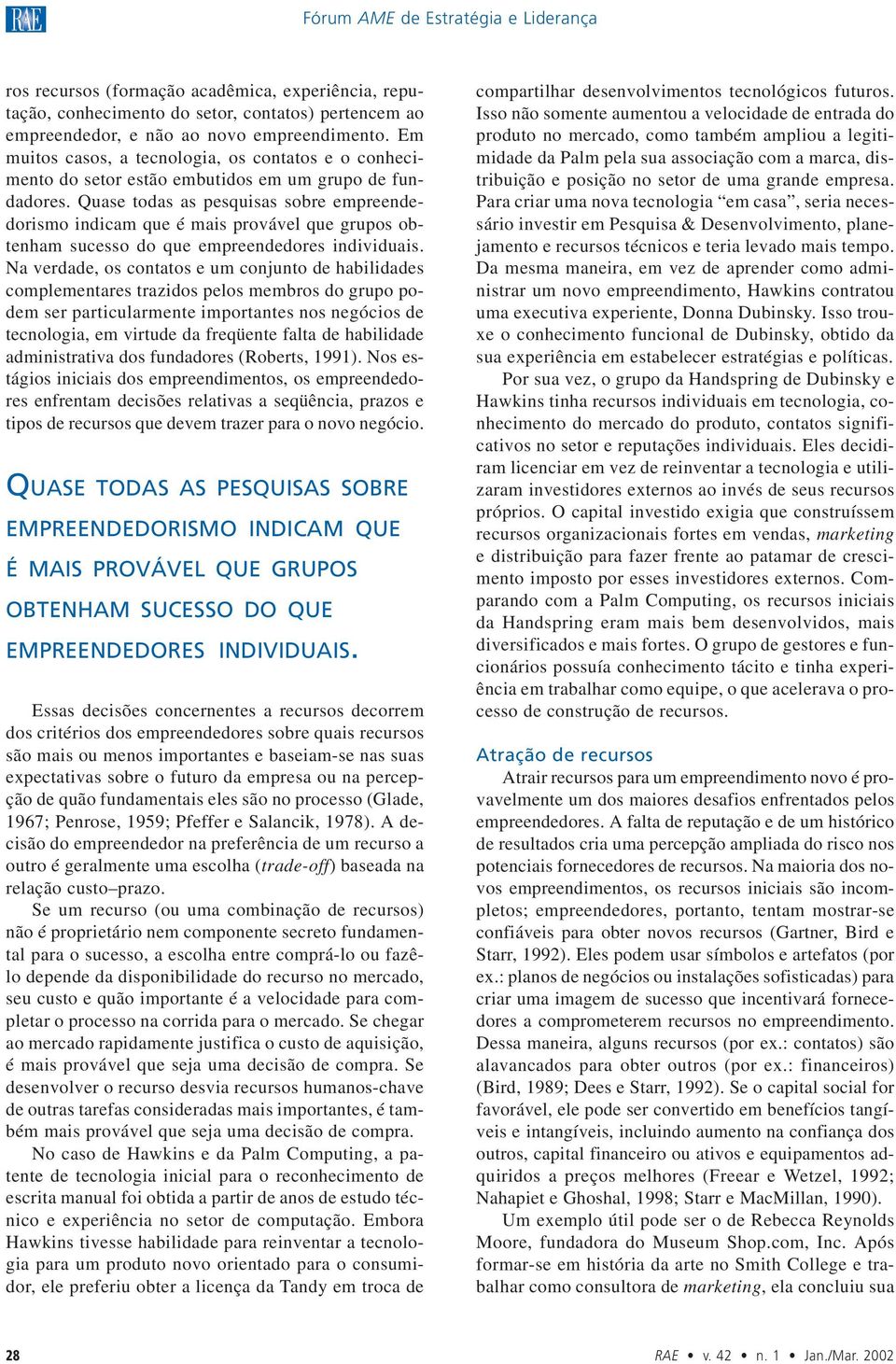 Quase todas as pesquisas sobre empreendedorismo indicam que é mais provável que grupos obtenham sucesso do que empreendedores individuais.