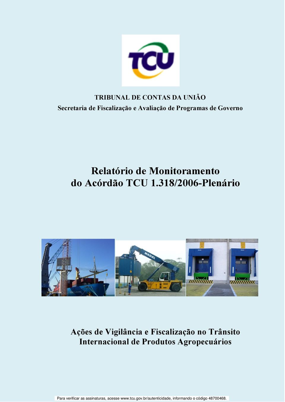 1.318/2006-Plenário Ações de Vigilância e