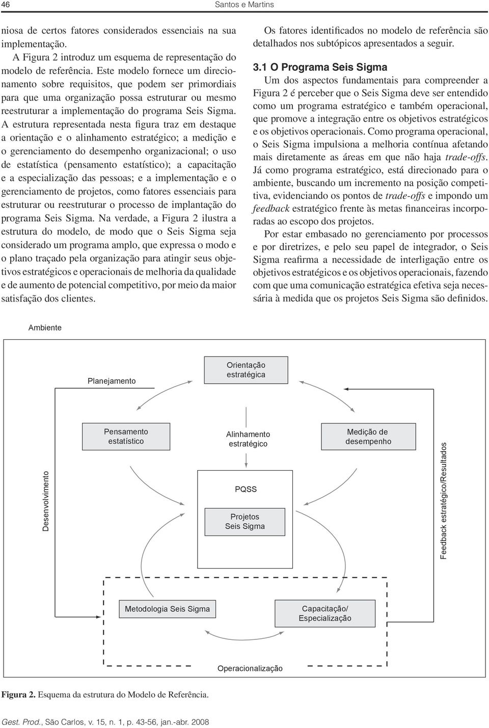 A estrutura representada nesta figura traz em destaque a orientação e o alinhamento estratégico; a medição e o gerenciamento do desempenho organizacional; o uso de estatística (pensamento