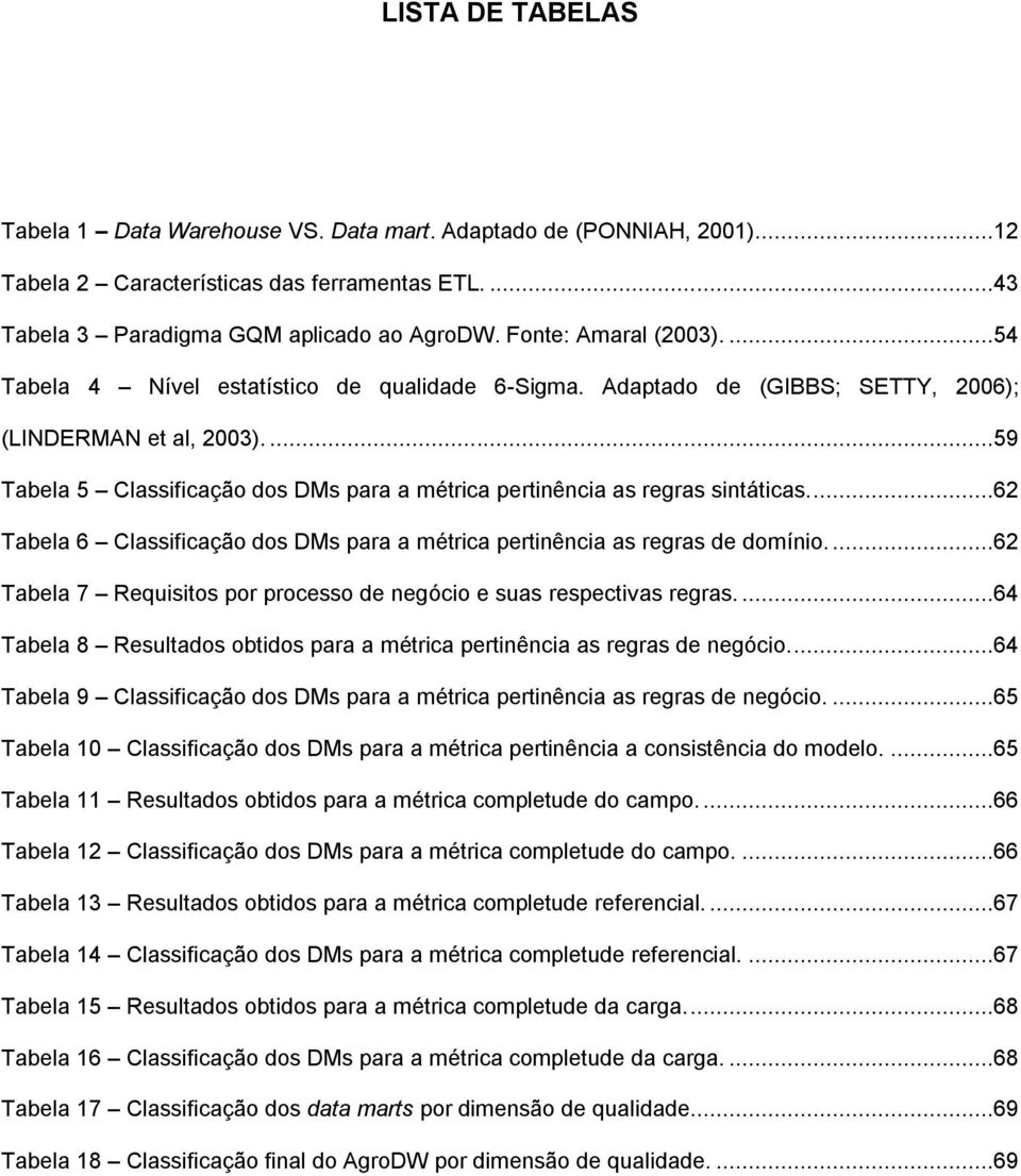 ...59 Tabela 5 Classificação dos DMs para a métrica pertinência as regras sintáticas....62 Tabela 6 Classificação dos DMs para a métrica pertinência as regras de domínio.