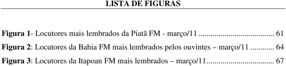 .. 61 Figura 2: Locutores da Bahia FM mais lembrados