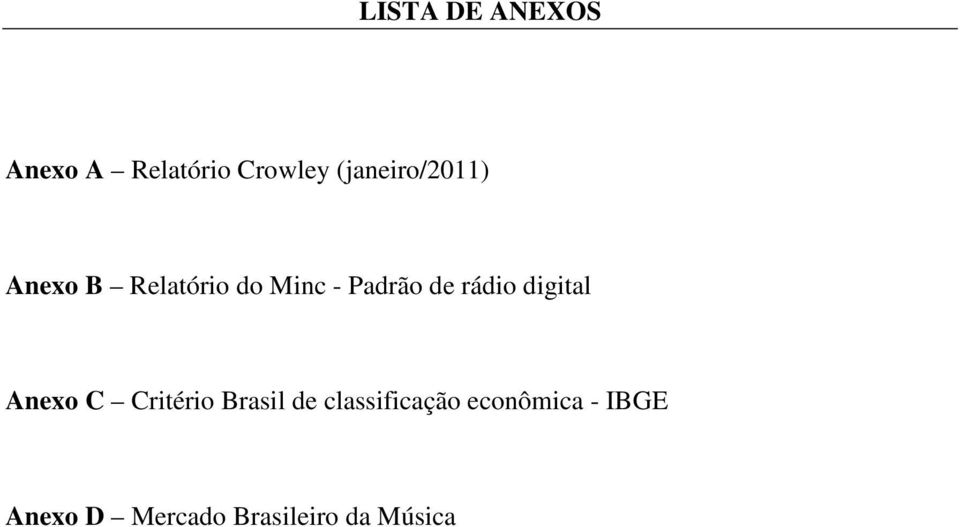 de rádio digital Anexo C Critério Brasil de