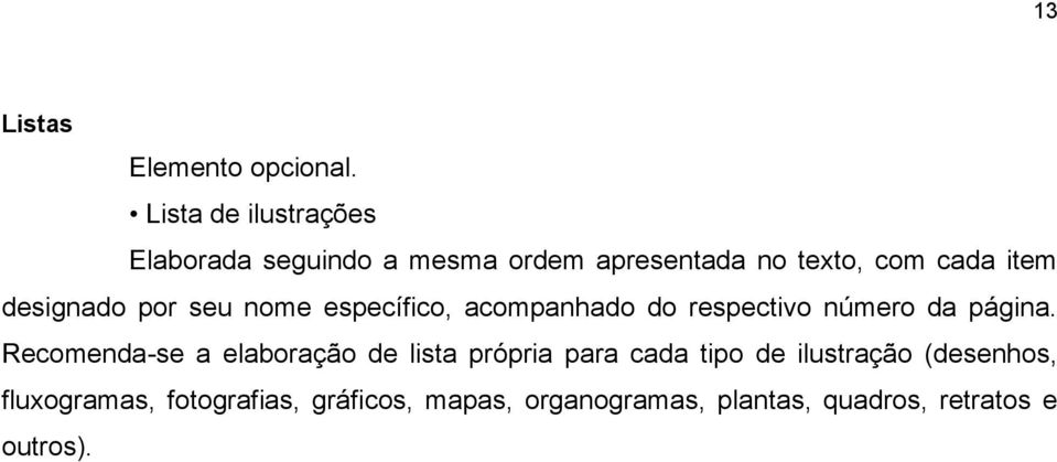 designado por seu nome específico, acompanhado do respectivo número da página.