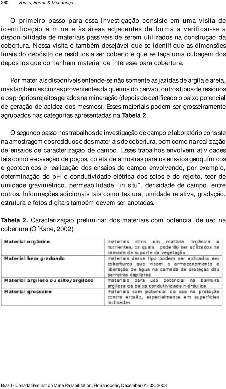 Nessa visita é também desejável que se identifique as dimensões finais do depósito de resíduos a ser coberto e que se faça uma cubagem dos depósitos que contenham material de interesse para cobertura.