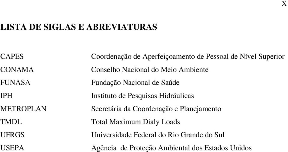 de Saúde Instituto de Pesquisas Hidráulicas Secretária da Coordenação e Planejamento Total Maximum