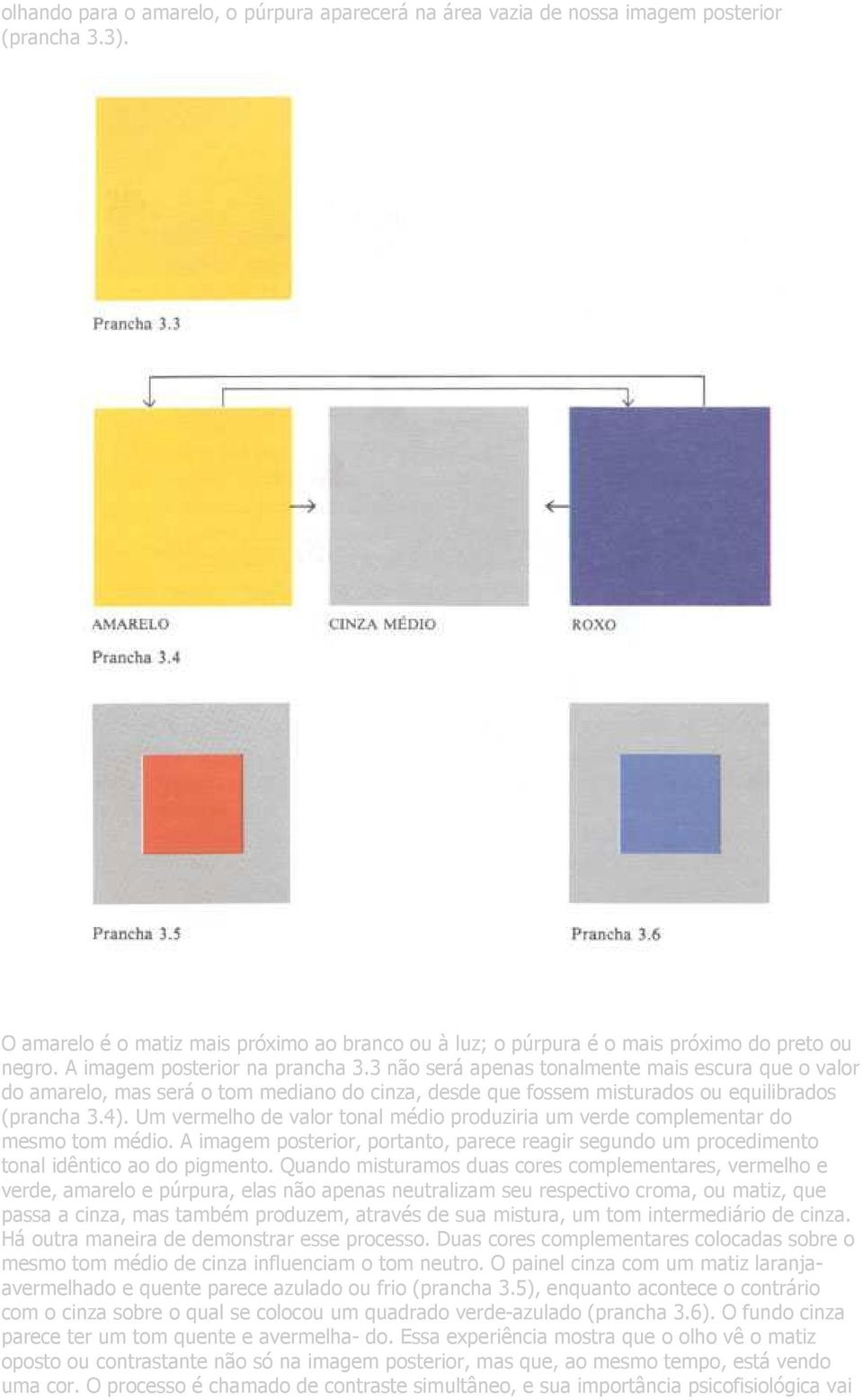 Um vermelho de valor tonal médio produziria um verde complementar do mesmo tom médio. A imagem posterior, portanto, parece reagir segundo um procedimento tonal idêntico ao do pigmento.