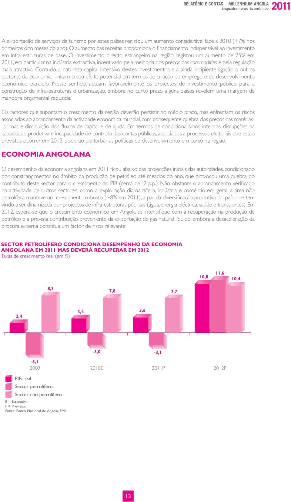 O investimento directo estrangeiro na região registou um aumento de 25% em 2011, em particular na indústria extractiva, incentivado pela melhoria dos preços das commodities e pela regulação mais