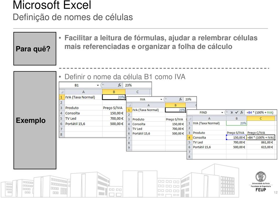 células mais referenciadas e organizar a