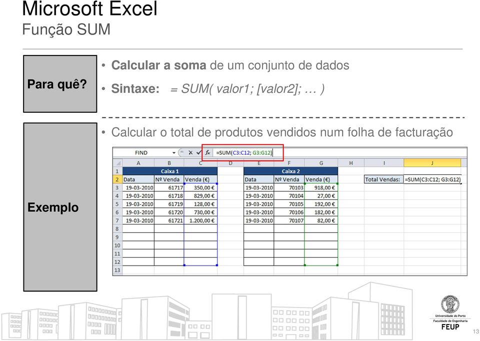 valor1; [valor2]; ) Calcular o total