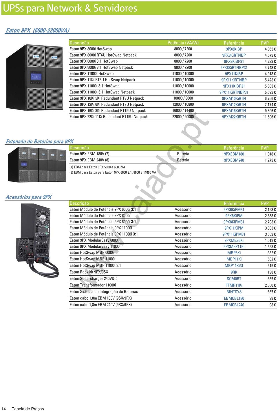 Netpack 11000 / 10000 Eaton 9PX 10Ki 5Ki Redundant RT9U Netpack Eaton 9PX 12Ki 6Ki Redundant RT9U Netpack Eaton 9PX 16Ki 8Ki Redundant RT15U Netpack Eaton 9PX 22Ki 11Ki Redundant RT15U Netpack 10000