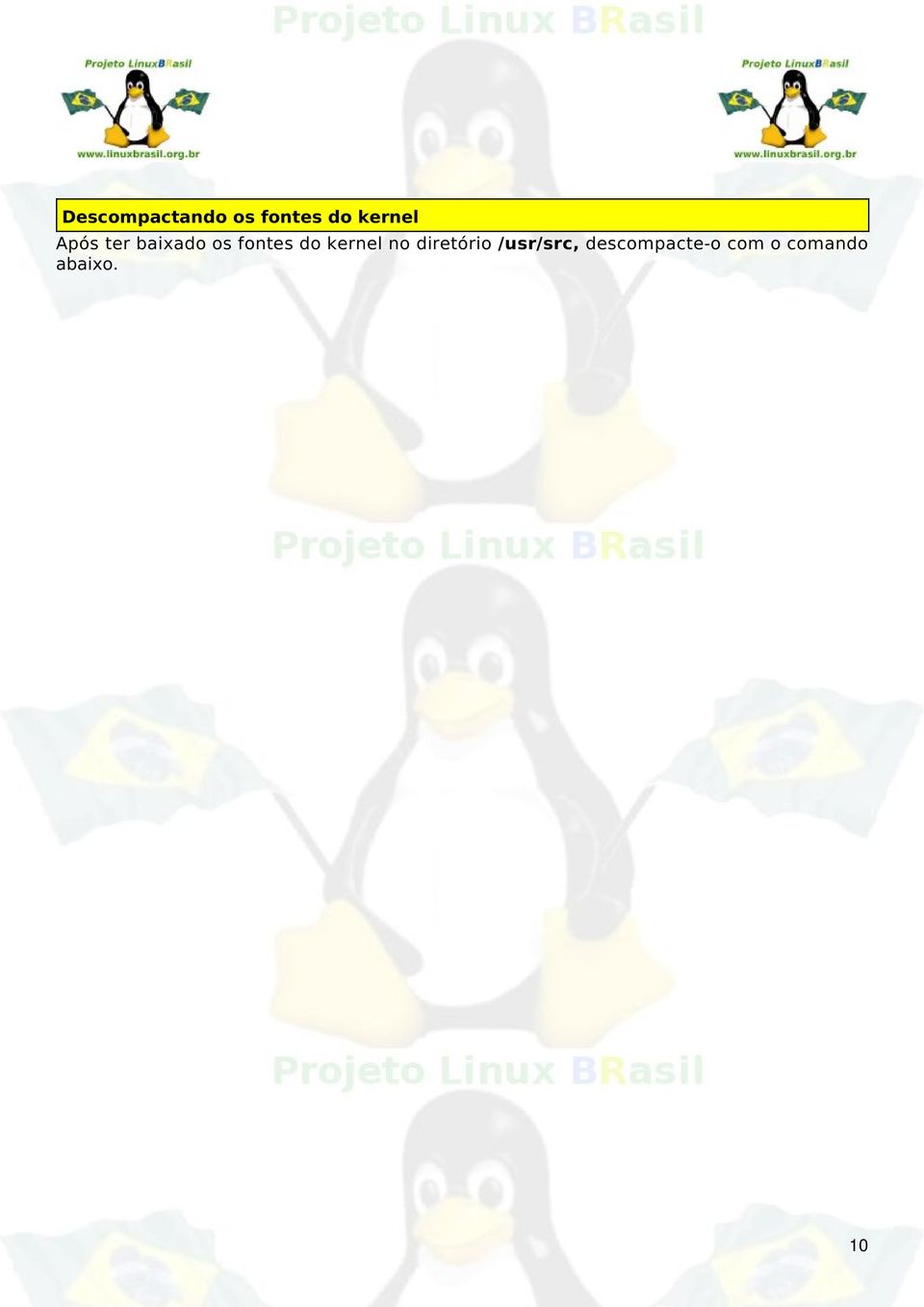 do kernel no diretório /usr/src,