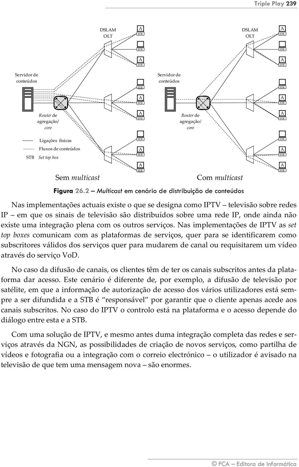 2 Multicast em cenário de distribuição de conteúdos Nas implementações actuais existe o que se designa como IPTV televisão sobre redes IP em que os sinais de televisão são distribuídos sobre uma rede