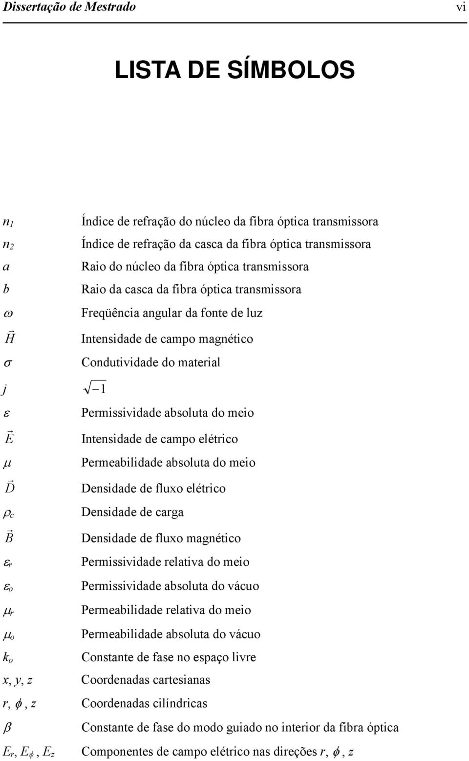 elétrio µ Pereabilidade absoluta do eio D r Densidade de fluxo elétrio ρ B r ε r ε o Densidade de arga Densidade de fluxo agnétio Perissividade relativa do eio Perissividade absoluta do váuo µ r