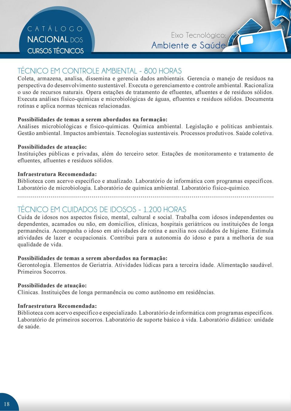 Opera estações de tratamento de efluentes, afluentes e de resíduos sólidos. Executa análises físico-químicas e microbiológicas de águas, efluentes e resíduos sólidos.