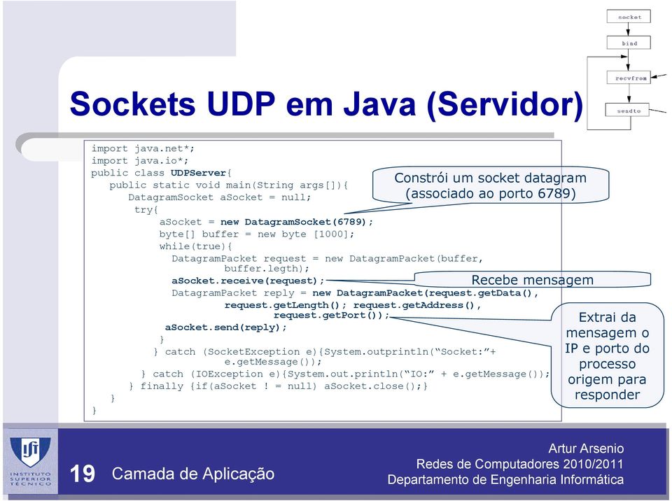 DatagramPacket request = new DatagramPacket(buffer, } } buffer.legth); asocket.