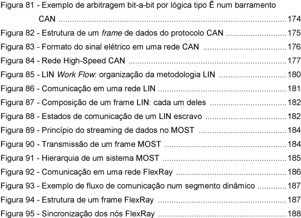 .. 180 Figura 86 - Comunicação em uma rede LIN... 181 Figura 87 - Composição de um frame LIN: cada um deles... 182 Figura 88 - Estados de comunicação de um LIN escravo.