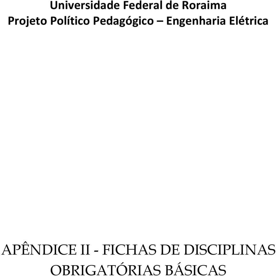 Engenharia Elétrica APÊNDICE II -