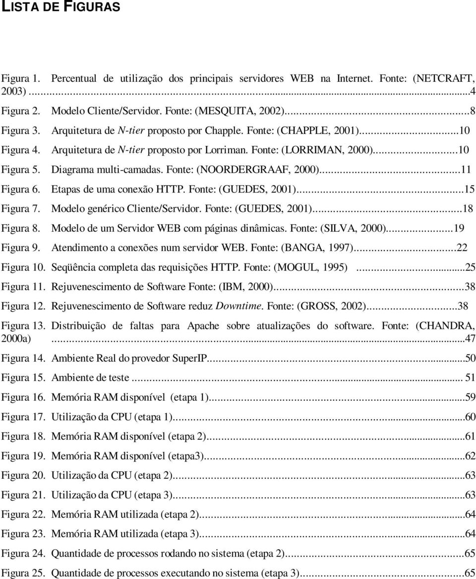 Fonte: (NOORDERGRAAF, 2000)...11 Figura 6. Etapas de uma conexão HTTP. Fonte: (GUEDES, 2001)...15 Figura 7. Modelo genérico Cliente/Servidor. Fonte: (GUEDES, 2001)...18 Figura 8.