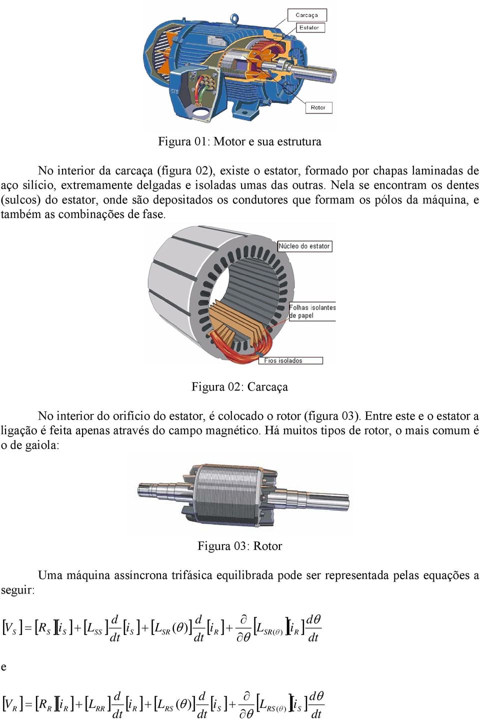 Fgua : Cacaça No nteo o ofíco o estato, é colocao o oto (fgua ). Ente este e o estato a lgação é feta apenas atavés o campo magnétco.