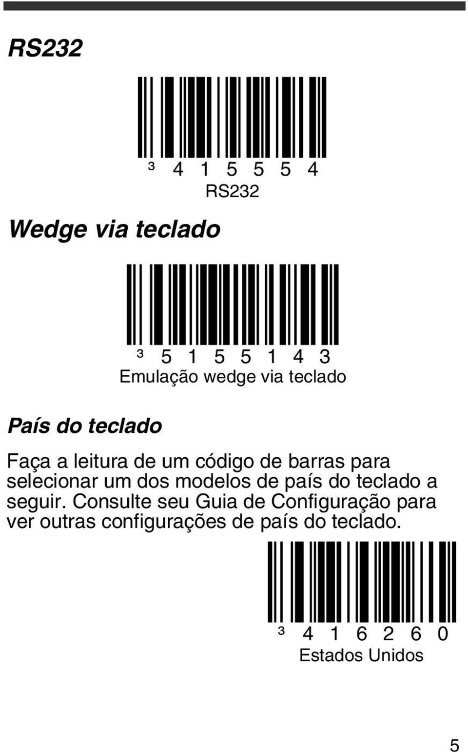 selecionar um dos modelos de país do teclado a seguir.