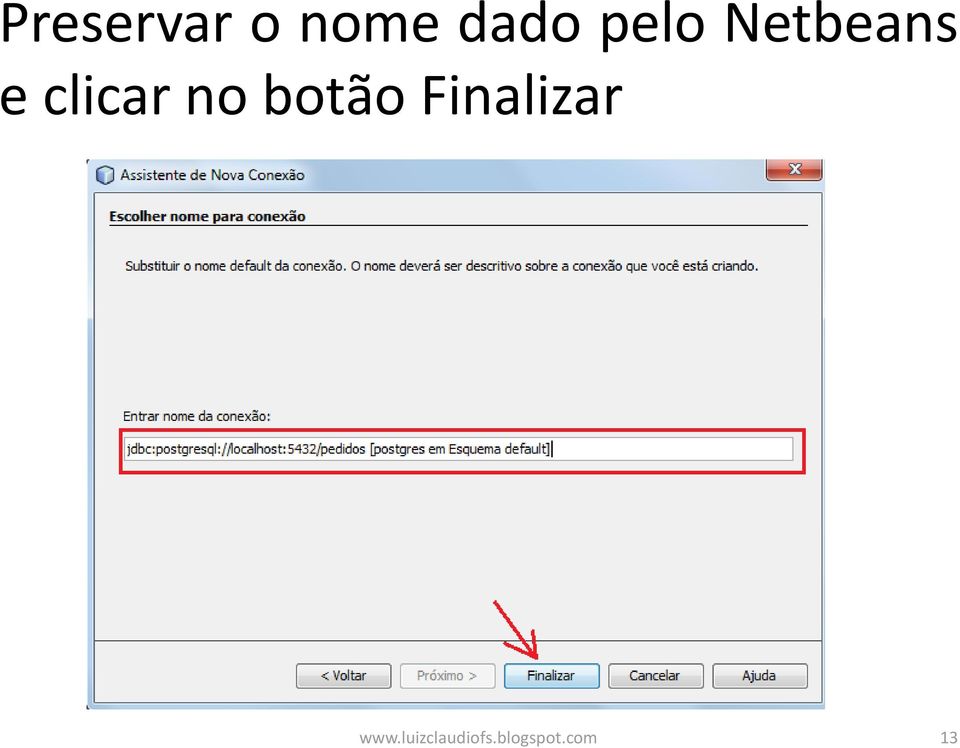 no botão Finalizar www.