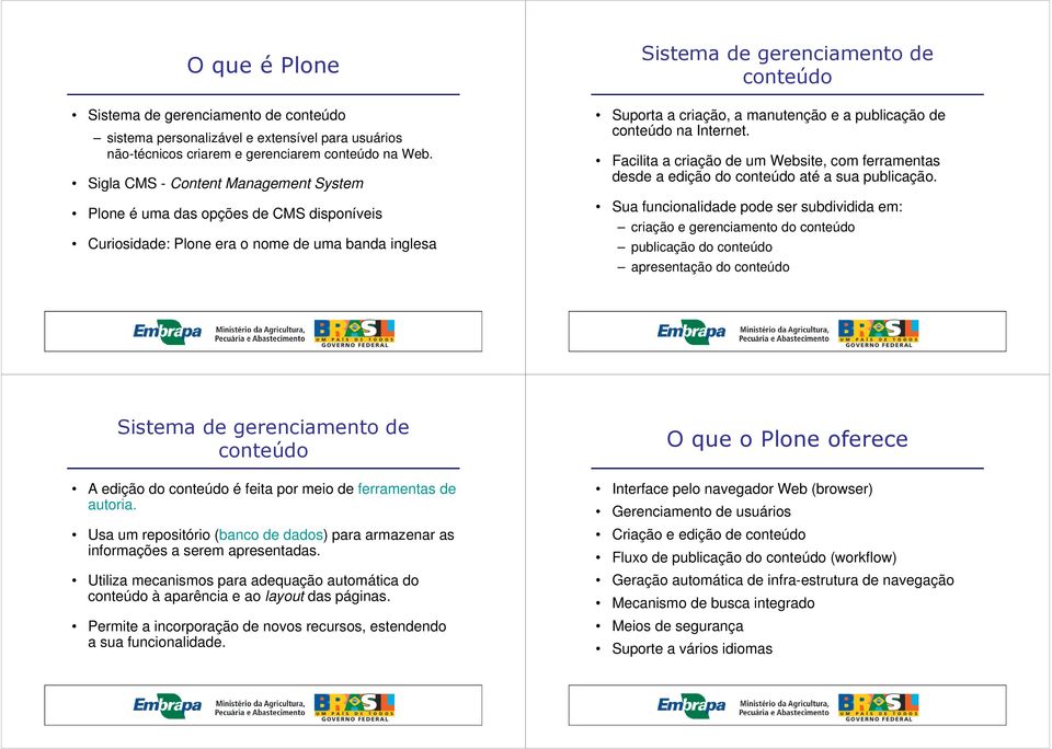 e a publicação de conteúdo na Internet. Facilita a criação de um Website, com ferramentas desde a edição do conteúdo até a sua publicação.