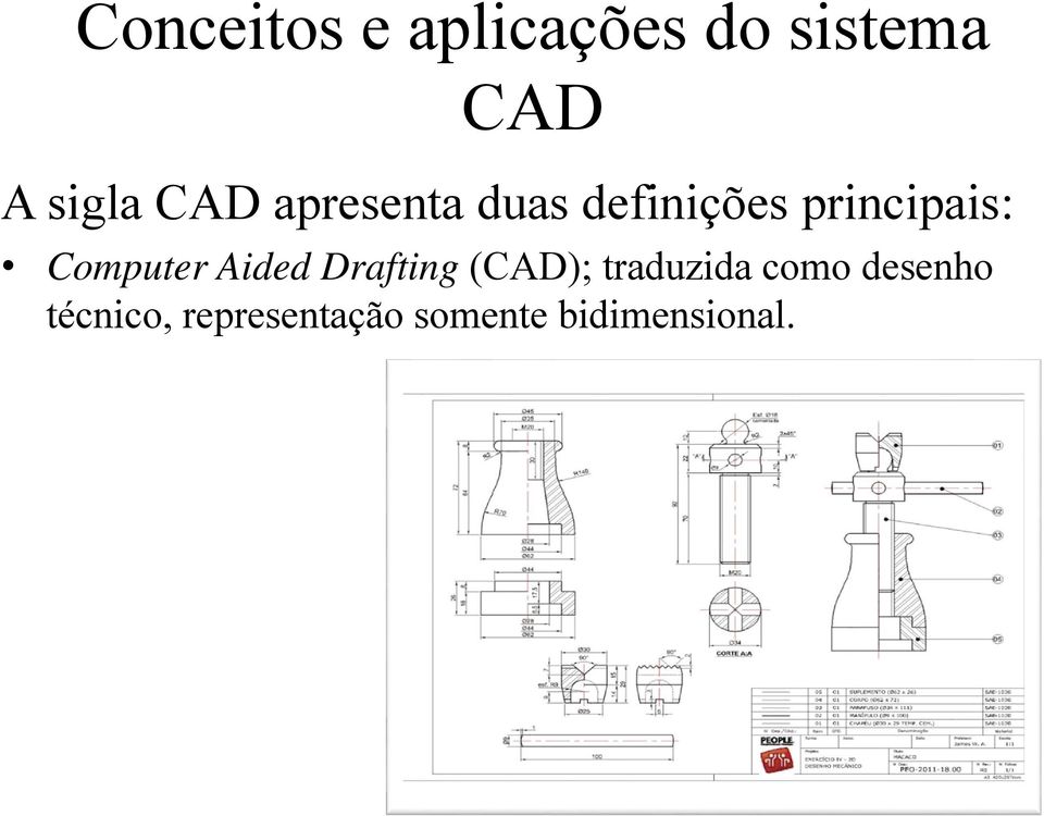 Computer Aided Drafting (CAD); traduzida como