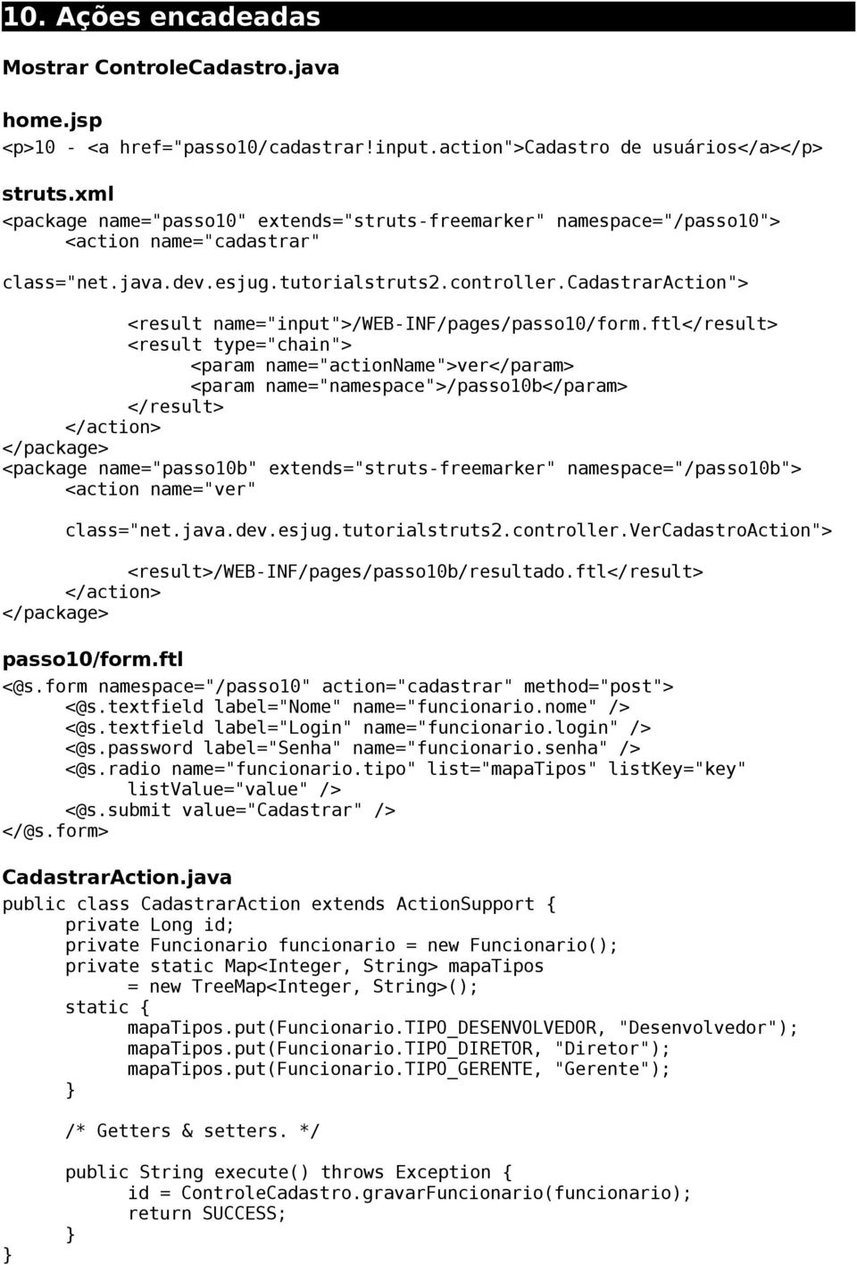 cadastraraction"> <result name="input">/web-inf/pages/passo10/form.