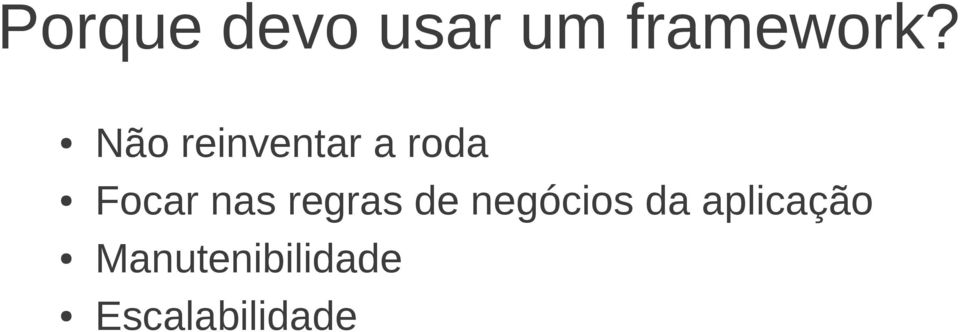 regras de negócios da aplicação