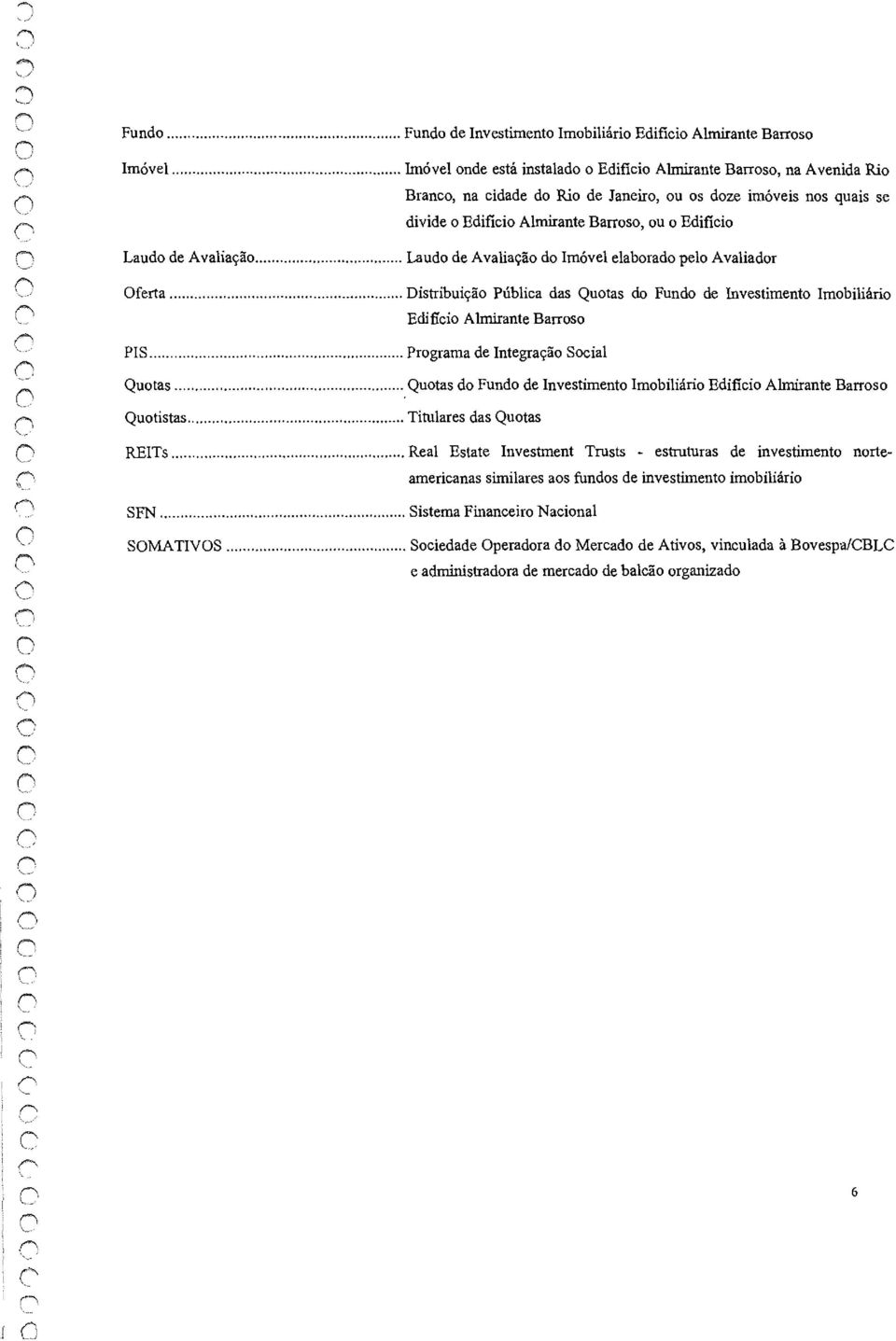 .. Laud de Avaliaçã d Imóvel elabrad pel Avaliadr ferta... Distribuiçã Pública das Qutas d Fund de Investiment Imbiliári Edifíci Almirante Barrs PIS..."... Prgrama de Integraçã Scial Qutas.