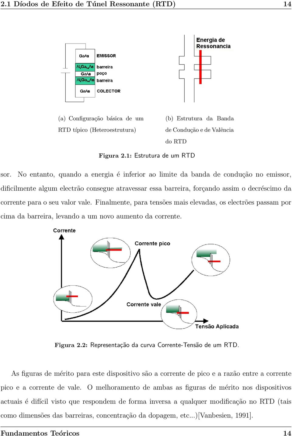 No entanto, quando a energia é inferior ao limite da banda de condução no emissor, dificilmente algum electrão consegue atravessar essa barreira, forçando assim o decréscimo da corrente para o seu