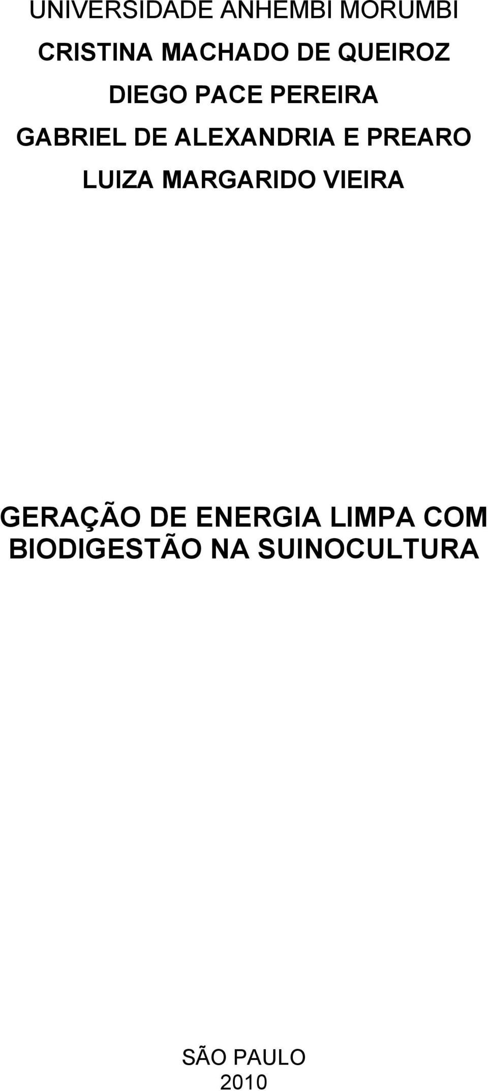 PREARO LUIZA MARGARIDO VIEIRA GERAÇÃO DE ENERGIA