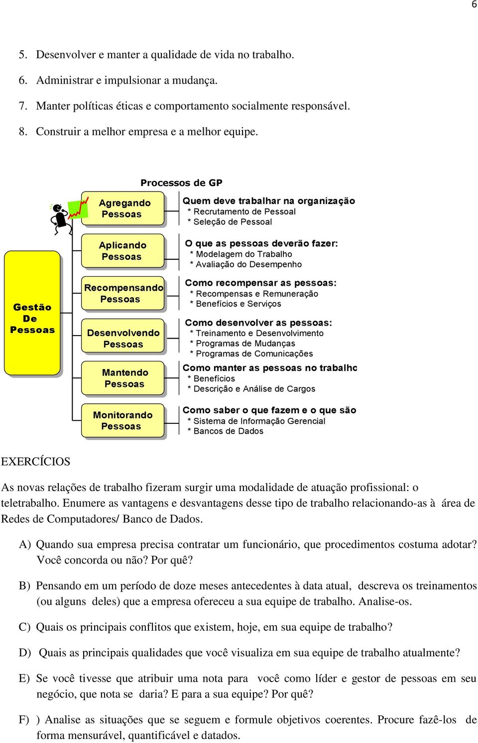 Processos de GP Gestão De Pessoas Agregando Pessoas Aplicando Pessoas Recompensando Pessoas Desenvolvendo Pessoas Mantendo Pessoas Monitorando Pessoas Quem deve trabalhar na organização *