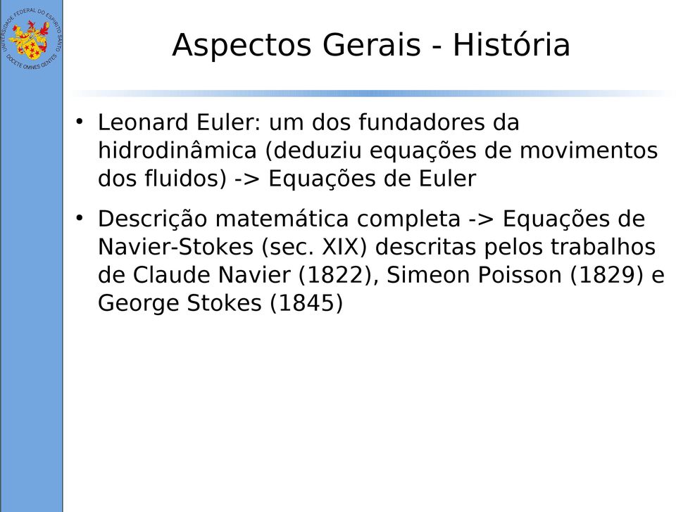 matemática completa -> Equações de Navier-Stokes (sec.