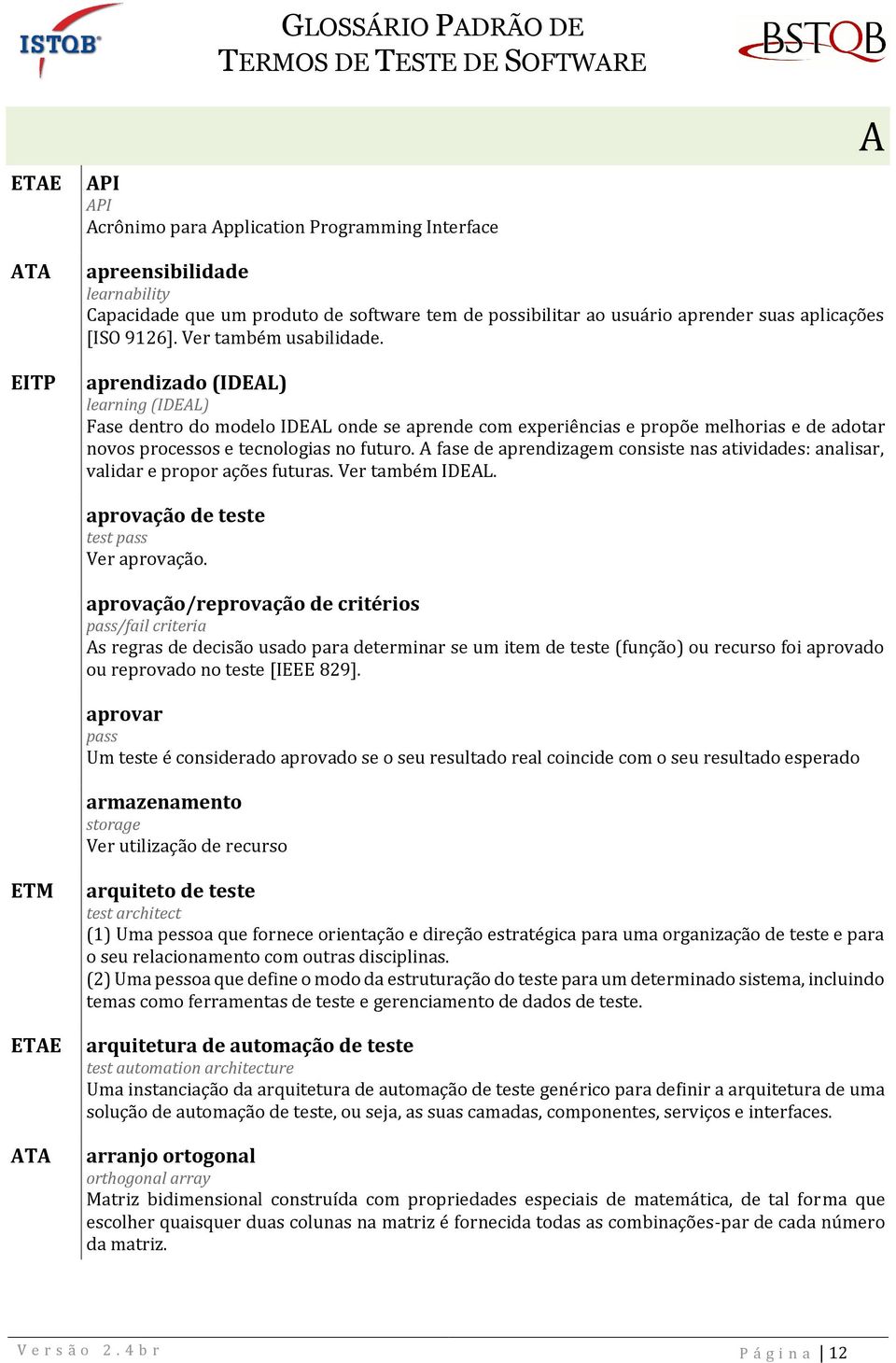 aprendizado (IDEAL) learning (IDEAL) ase dentro do modelo IDEAL onde se aprende com experiências e propõe melhorias e de adotar novos processos e tecnologias no futuro.