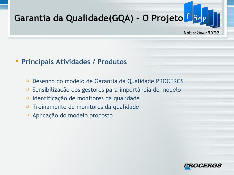 gestores para importância do modelo Identificação de monitores da