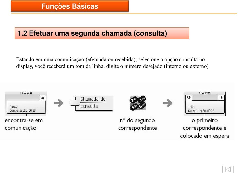 comunicação (efetuada ou recebida), selecione a opção