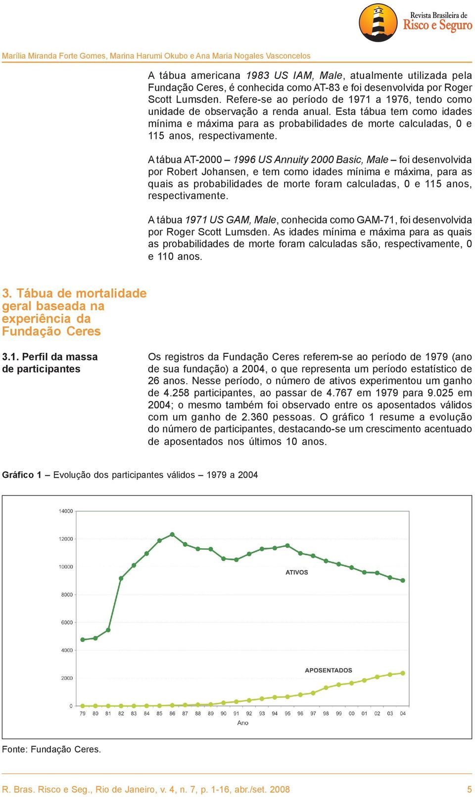 Esta tábua tem como idades mínima e máima para as probabilidades de morte calculadas, 0 e 115 anos, respectivamente.