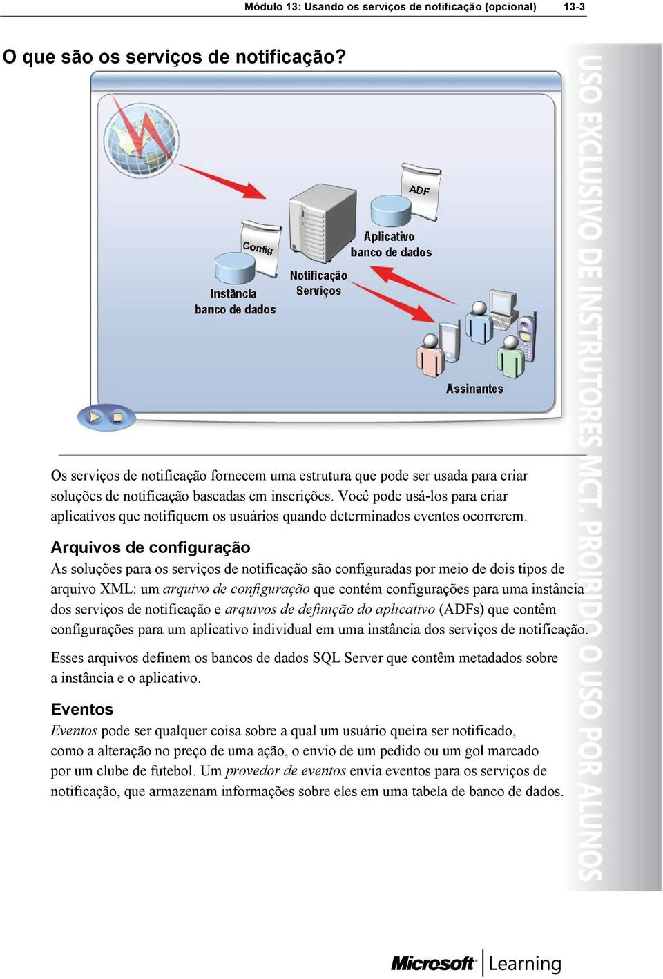 Você pode usá-los para criar aplicativos que notifiquem os usuários quando determinados eventos ocorrerem.