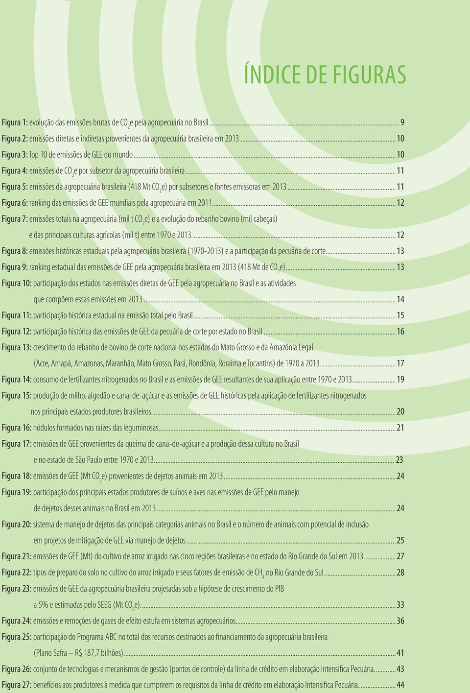 .. 11 Figura 5: missõs da agropcuária brasilira (418 Mt CO 2 ) por substors fonts missoras m 2013... 11 Figura 6: ranking das missõs d GEE mundiais pla agropcuária m 2011.