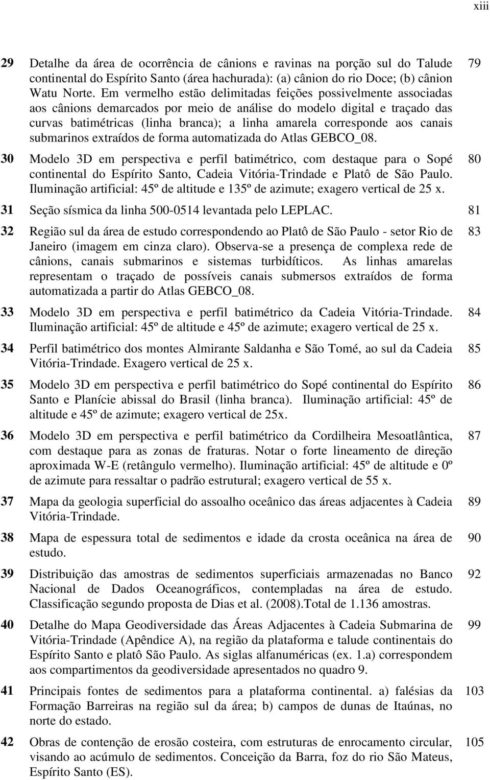 corresponde aos canais submarinos extraídos de forma automatizada do Atlas GEBCO_08.