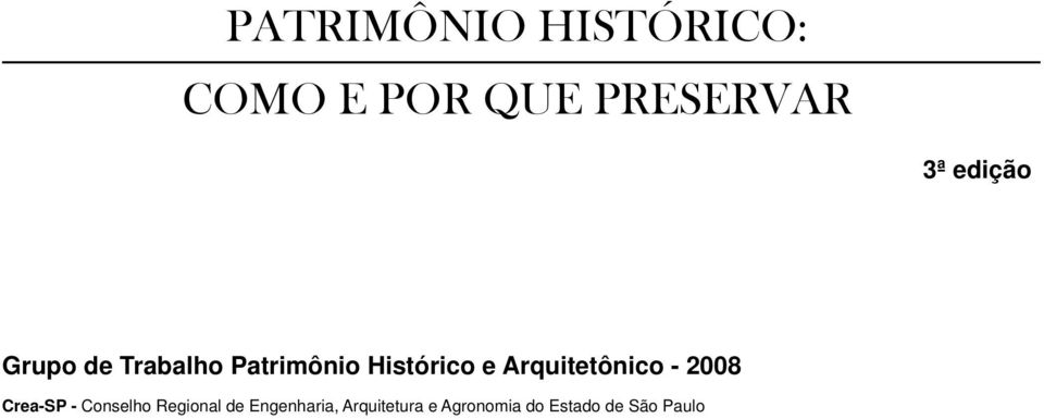 Arquitetônico - 2008 Crea-SP - Conselho Regional de