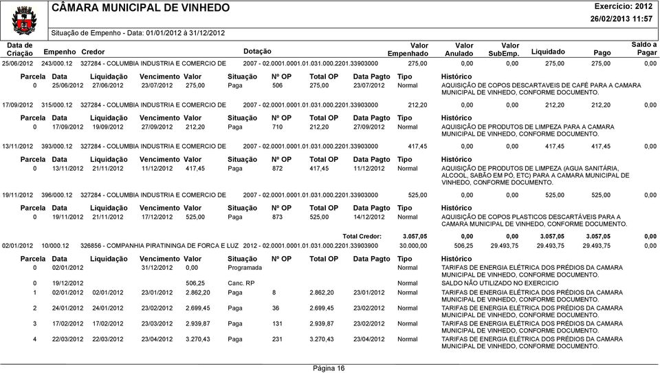 CONFORME 17/09/2012 315/000.12 327284 - COLUMBIA INDUSTRIA E COMERCIO DE 2007-02.0001.0001.01.031.000.2201.