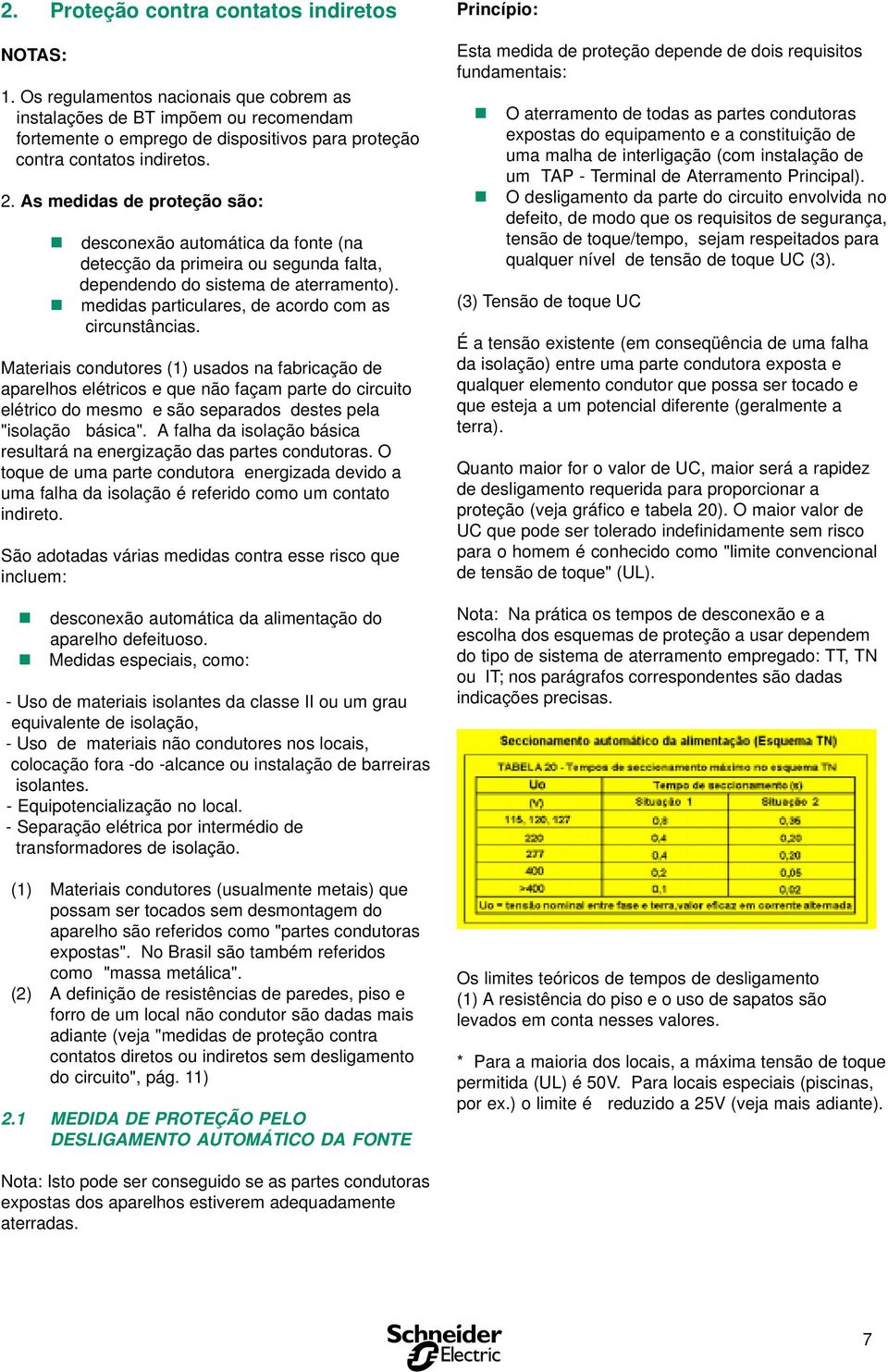 Materiais codutores (1) usados a fabricação de aparelhos elétricos e que ão façam parte do circuito elétrico do mesmo e são separados destes pela "isolação básica".